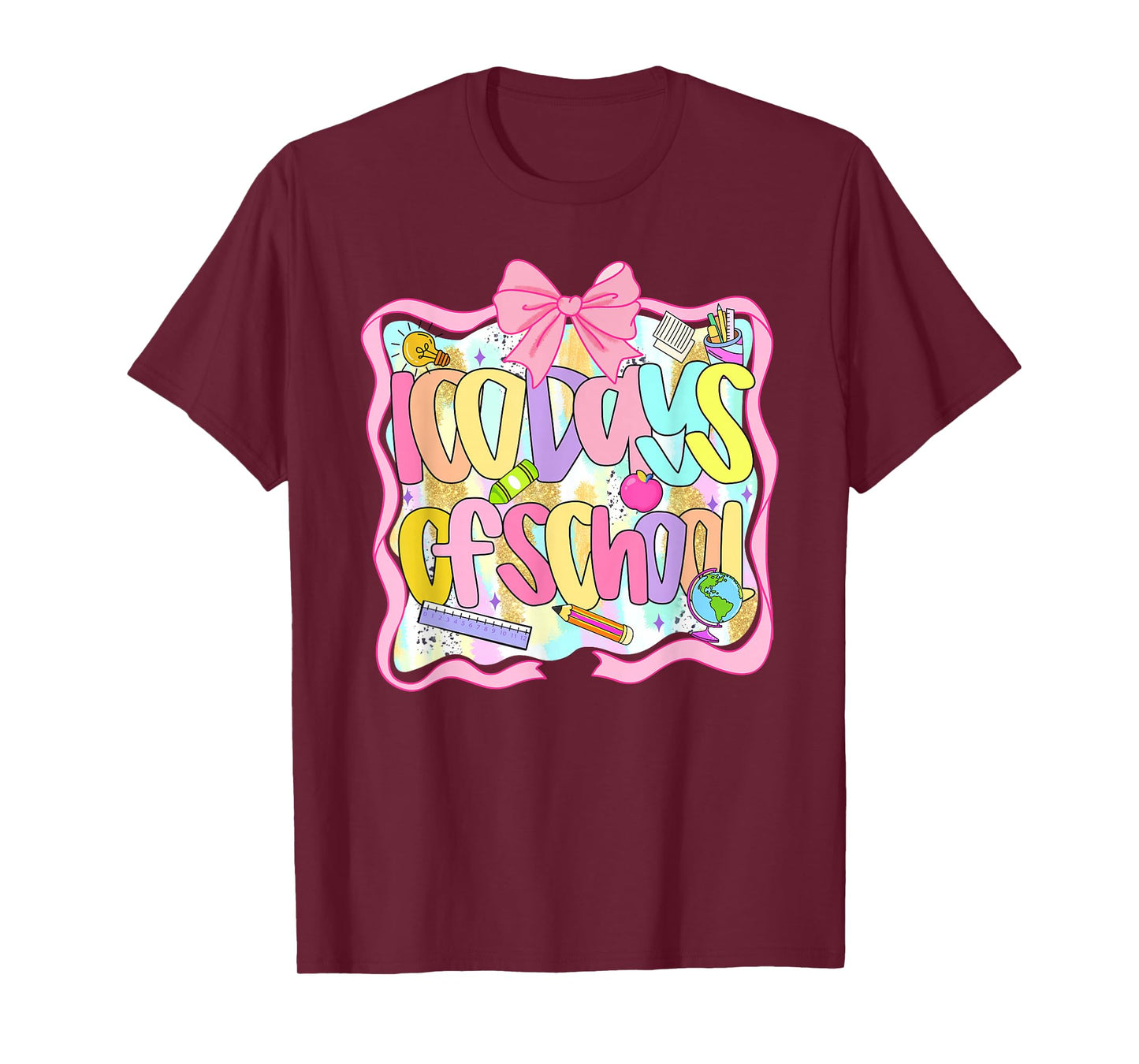 100 Days of School Preppy 100th Day of School Teachers Girls T-Shirt