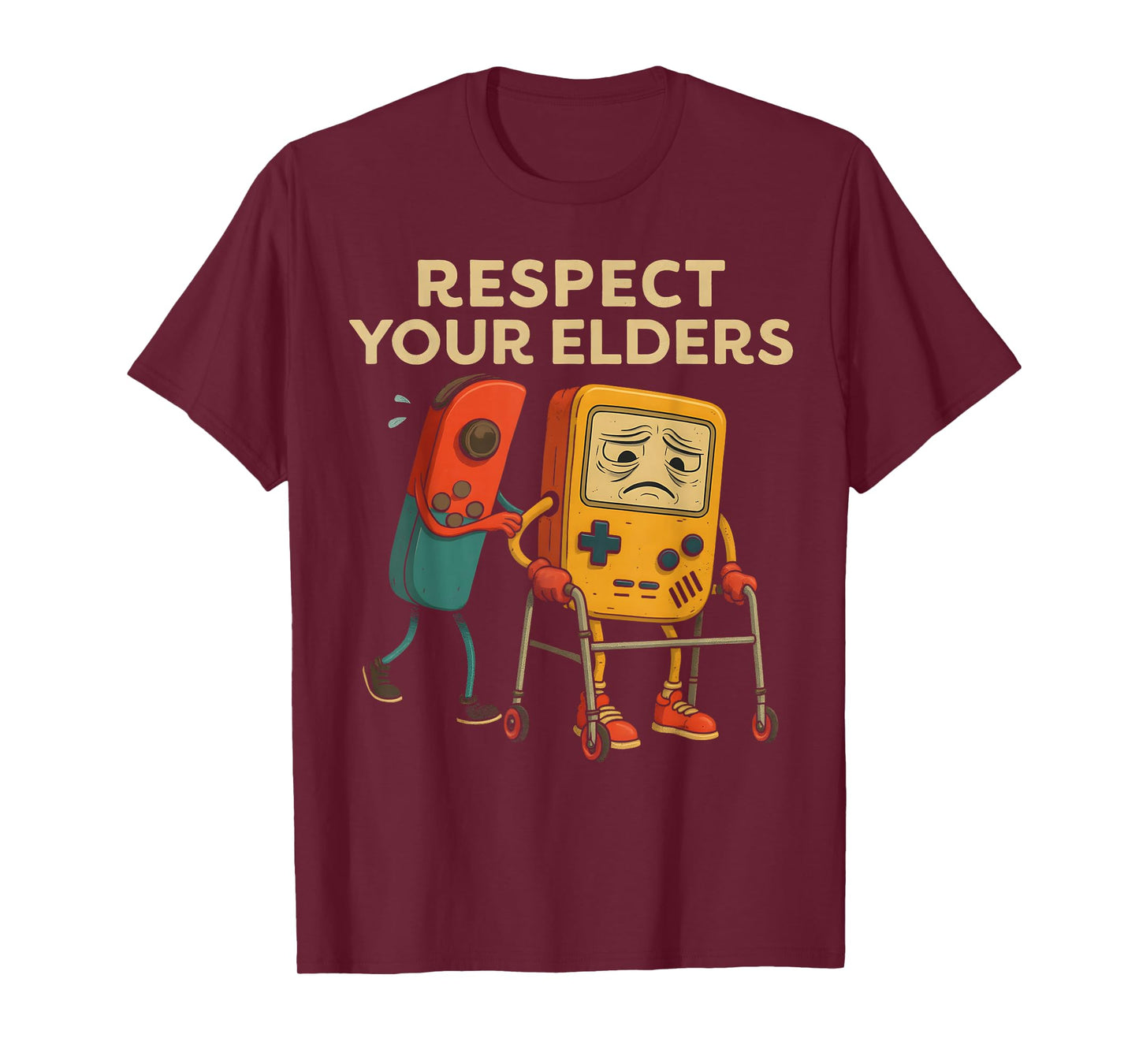 Respect Your Elders Retro Gaming Funny Gamer Controller 80s T-Shirt
