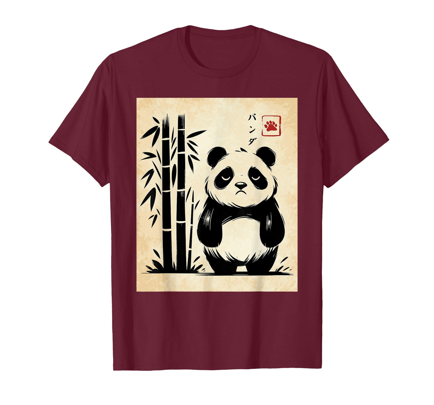 Kawaii Panda Ink Japanese Streetwear Novelty Funny Panda T-Shirt