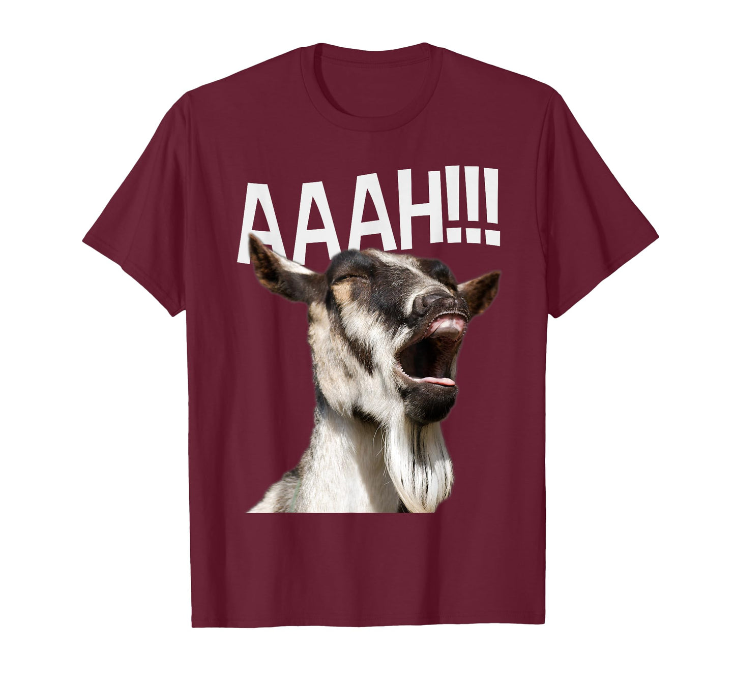 Halloween Screaming Goat AAAH!!! - Funny Crazy Goat T-Shirt