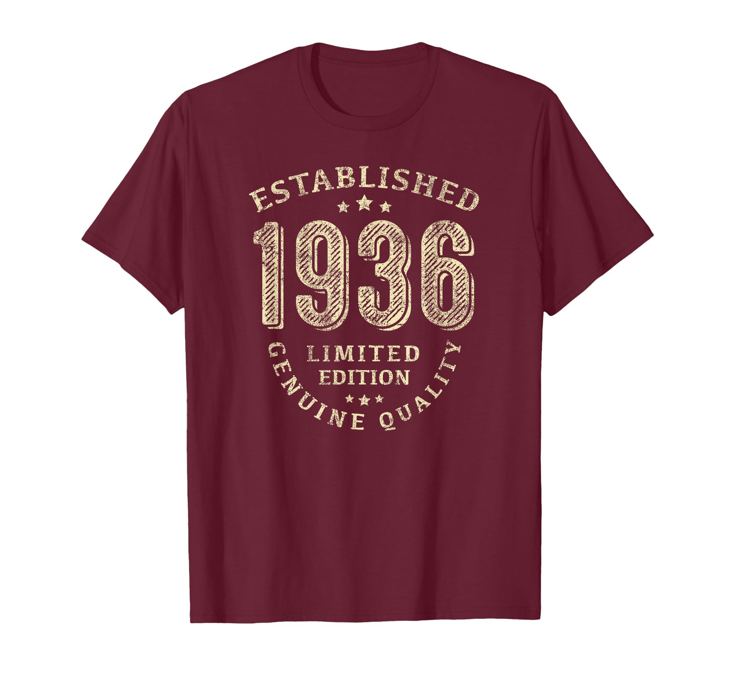 Vintage 1936 Birthday Men Grandpa Established Graphic T-Shirt