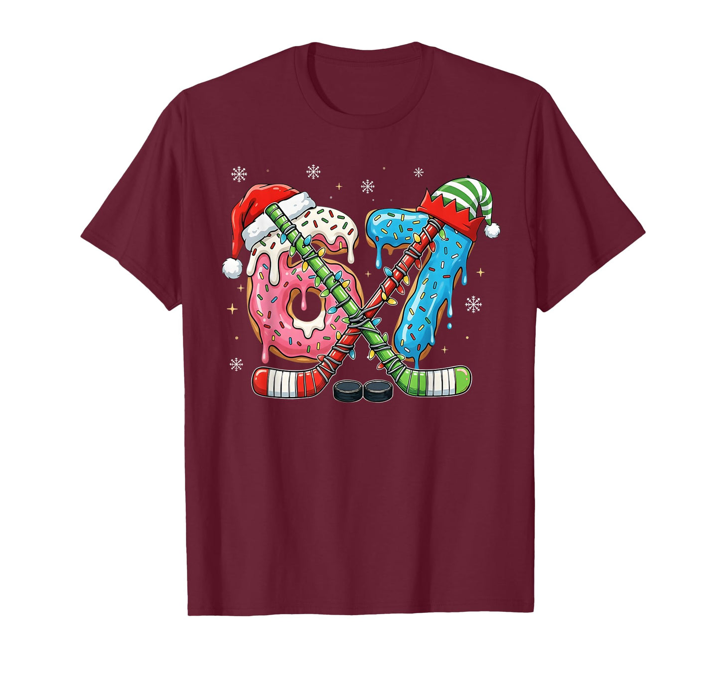 6-7 Meme Slang Christmas Ice Cream Drip Xmas Ice Hockey T-Shirt