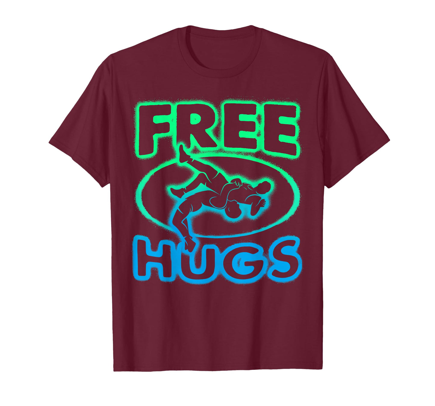 Free Hugs Wrestling Funny Graphic Gift for Men Women Kids T-Shirt