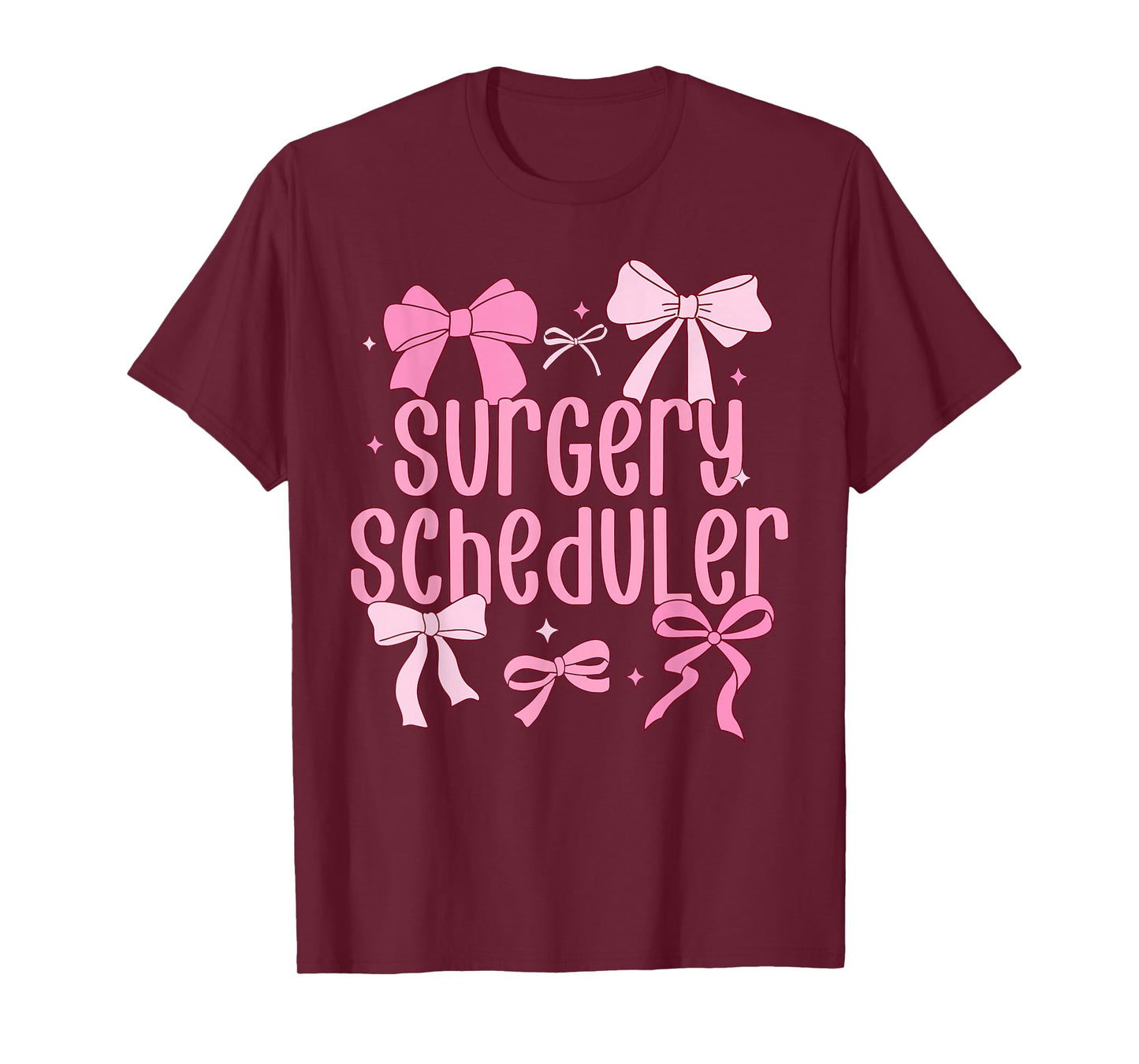 Coquette Bow Surgery Scheduler Coordinator Referral Planner T-Shirt