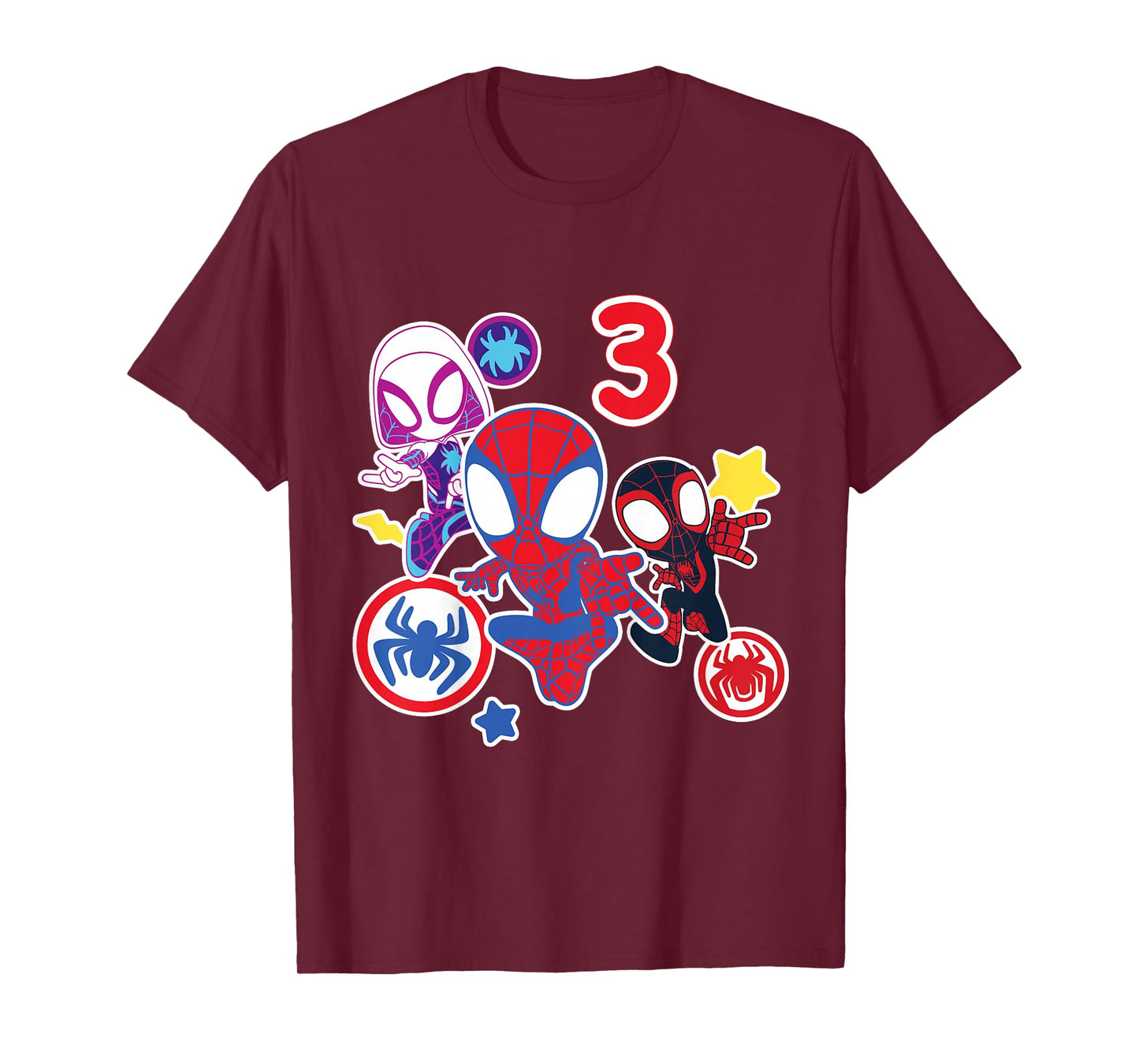 Marvel Spidey and His Amazing Friends 3 Year Old Birthday T-Shirt
