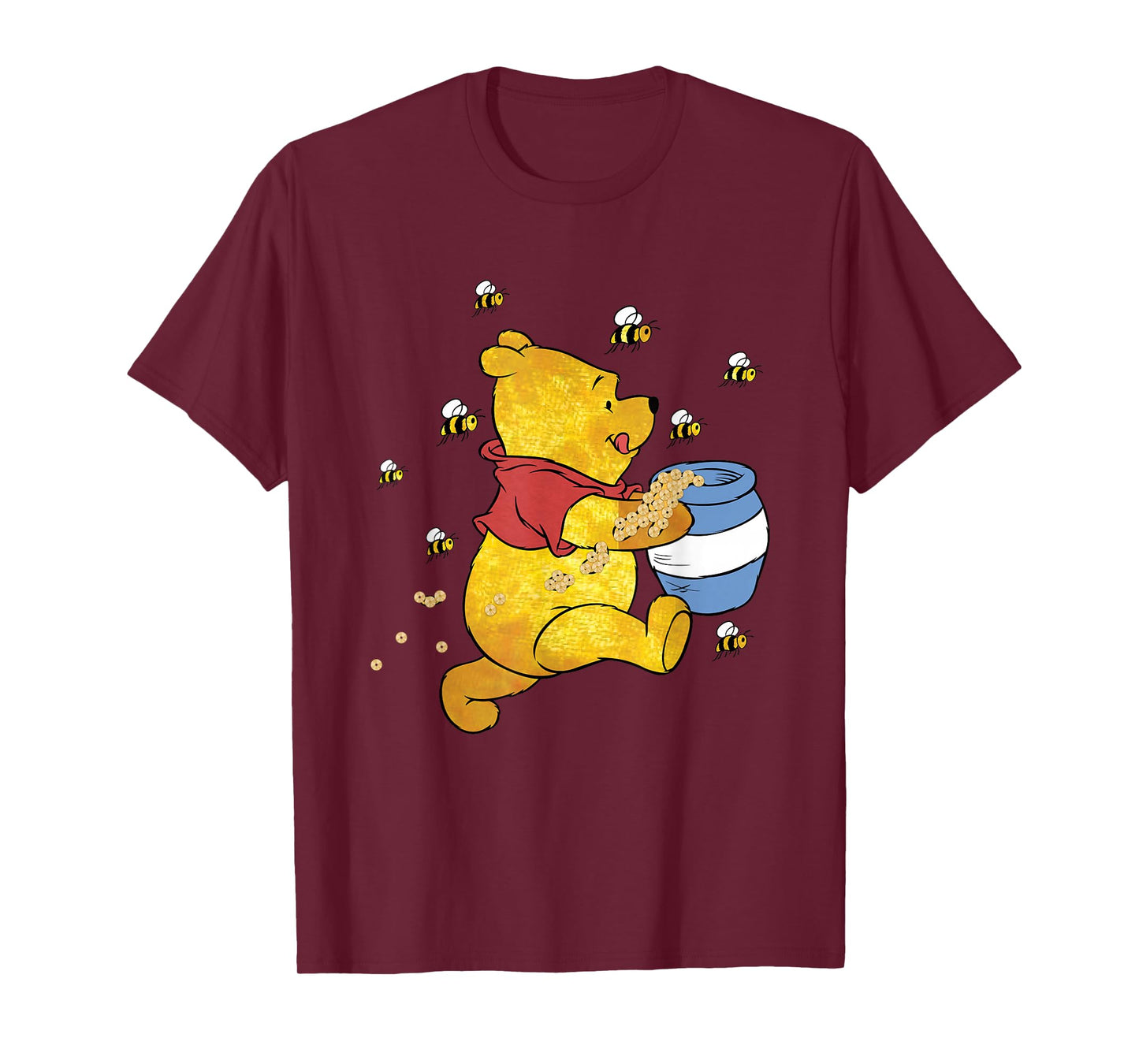 Disney Winnie The Pooh Honey Jar and Bees Graphic T-Shirt