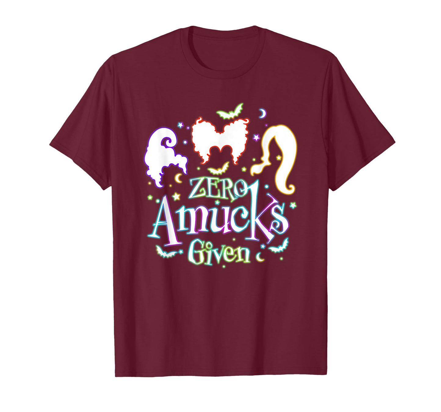 Funny Zero Amucks Given Halloween Spooky Witch Season Outfit T-Shirt