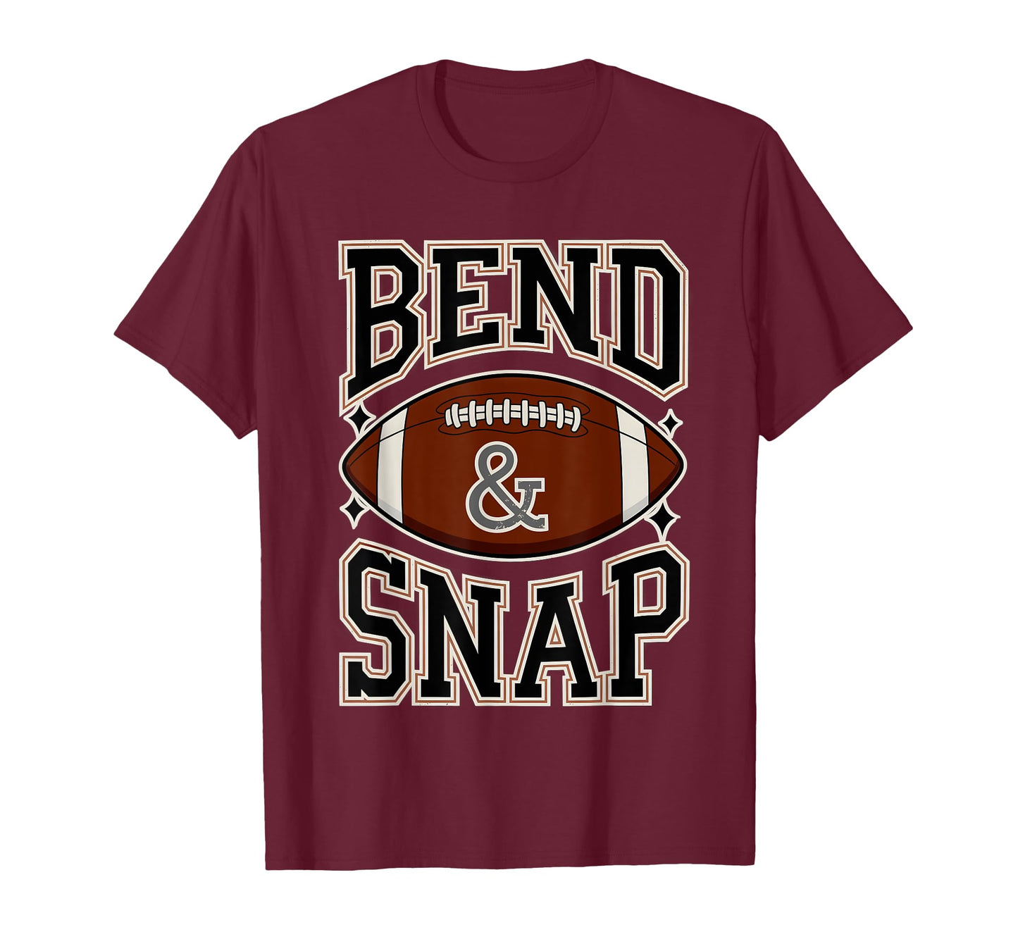 Funny Game Day Touchdown Season Cute Bend and Snap Football T-Shirt