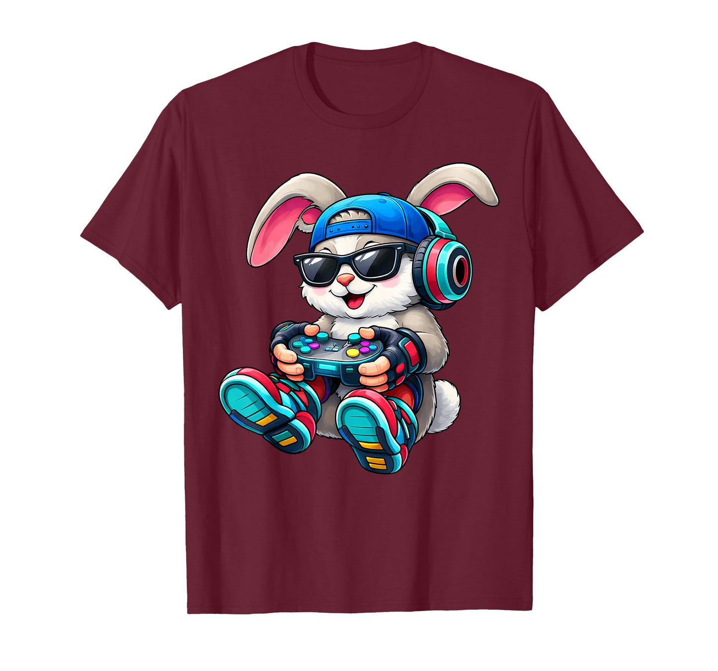 Boys Easter Funny Video Games Bunny Happy Easter Day Gamer T-Shirt