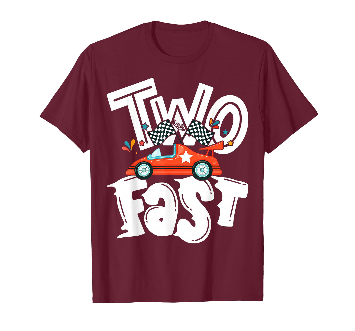 2nd Birthday Race Car Two Fast 2 Year Old Bday Boys T-Shirt