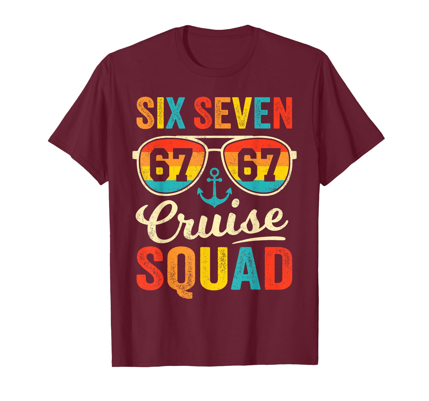 67 Cruise Squad 2025 Funny Kids Cruise Meme Matching Group T-Shirt