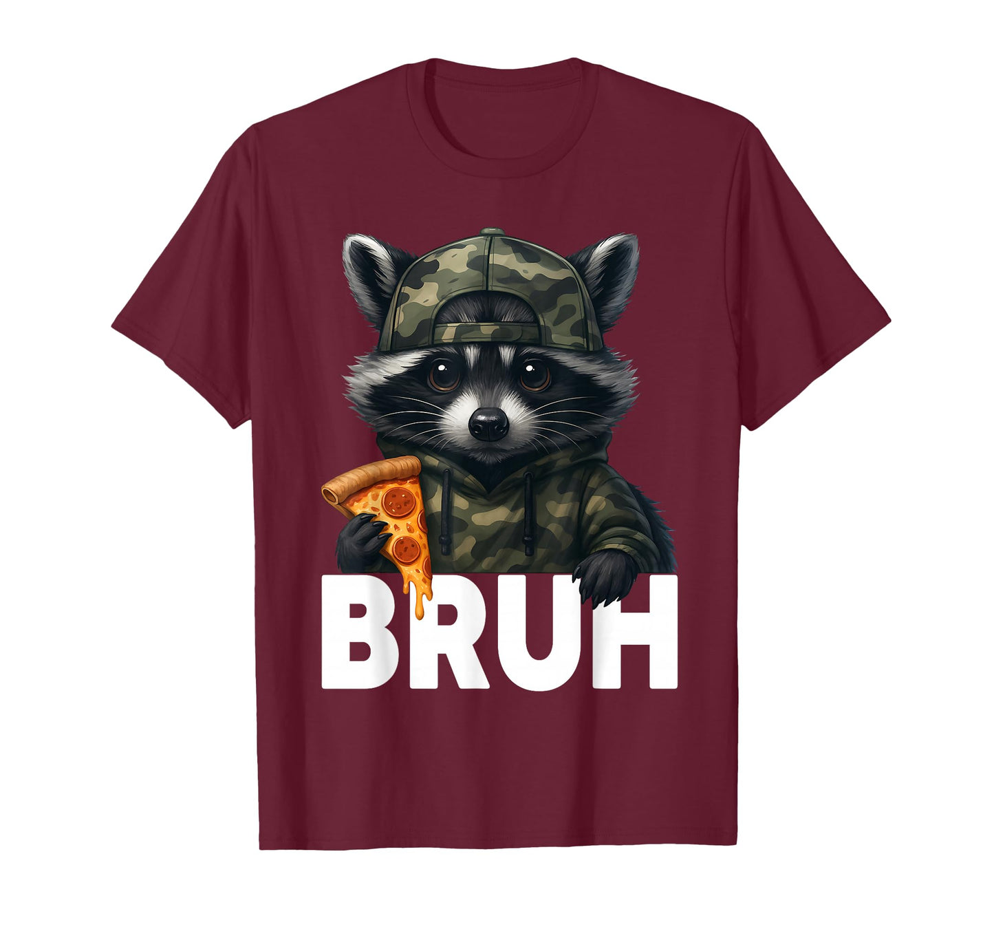 Funny Raccoon Bruh Meme Teens Boys Girls Men Graphic T-Shirt