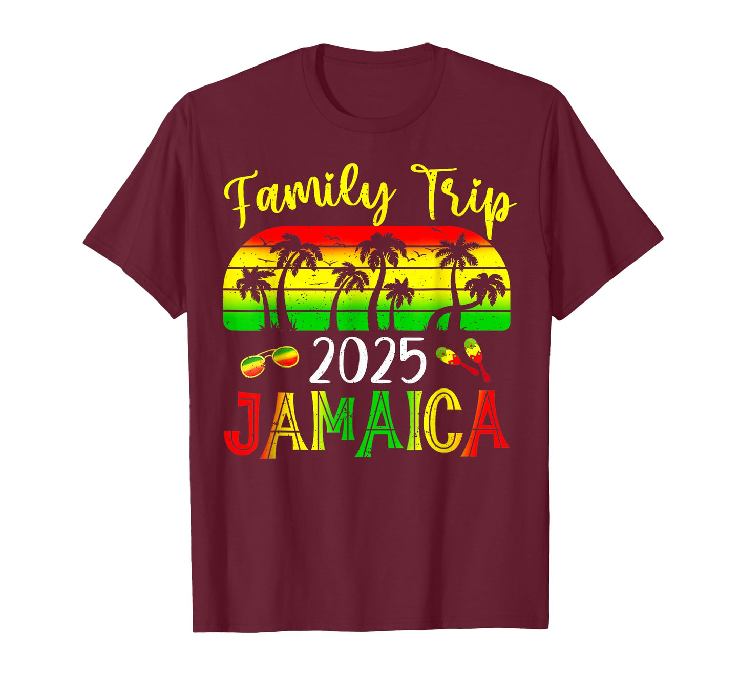 Family Trip Jamaica 2025 Summer Vacation Beach Matching T-Shirt