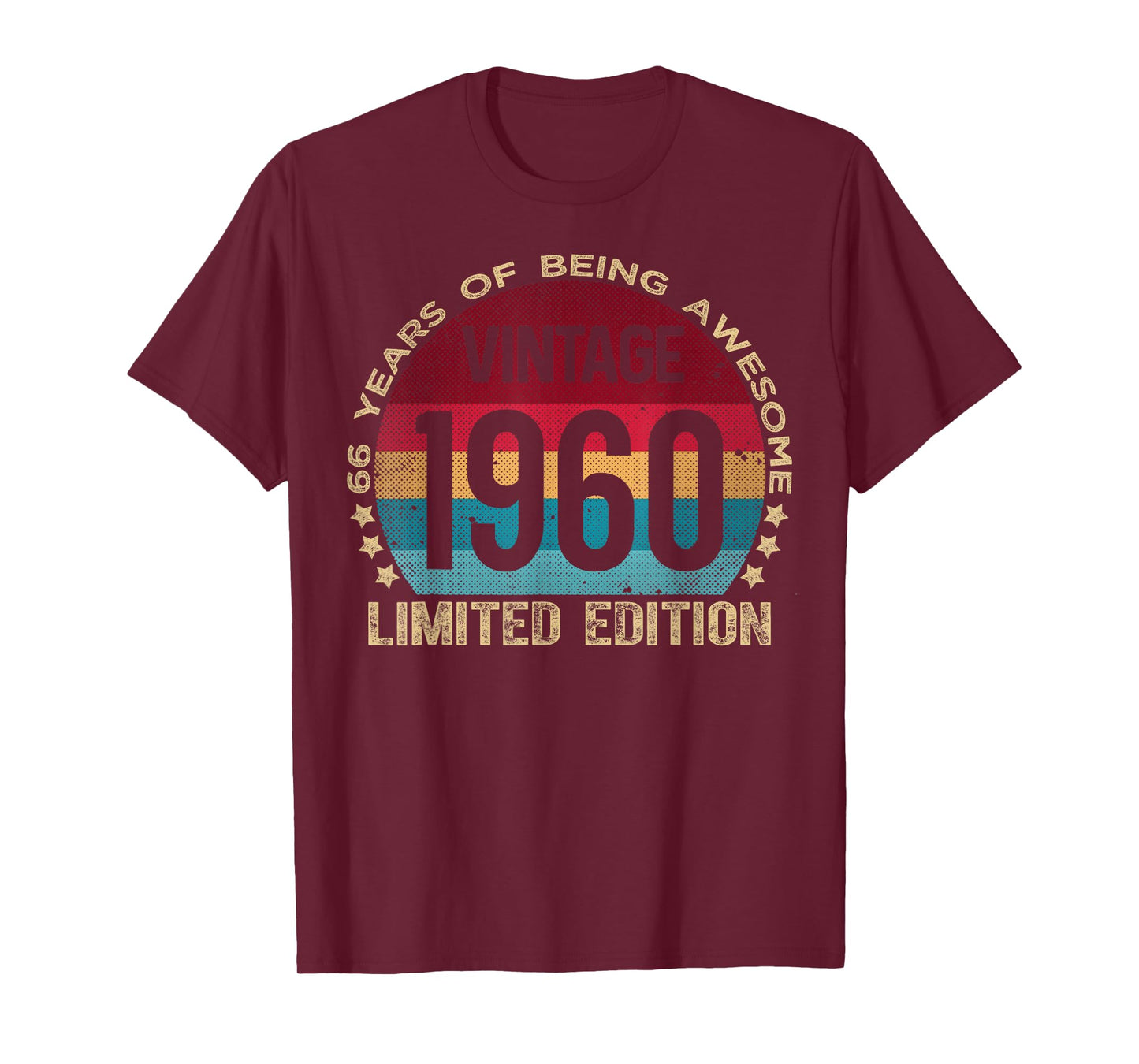 66 Year Old Gifts Vintage 1960 Limited Edition 66th Birthday T-Shirt