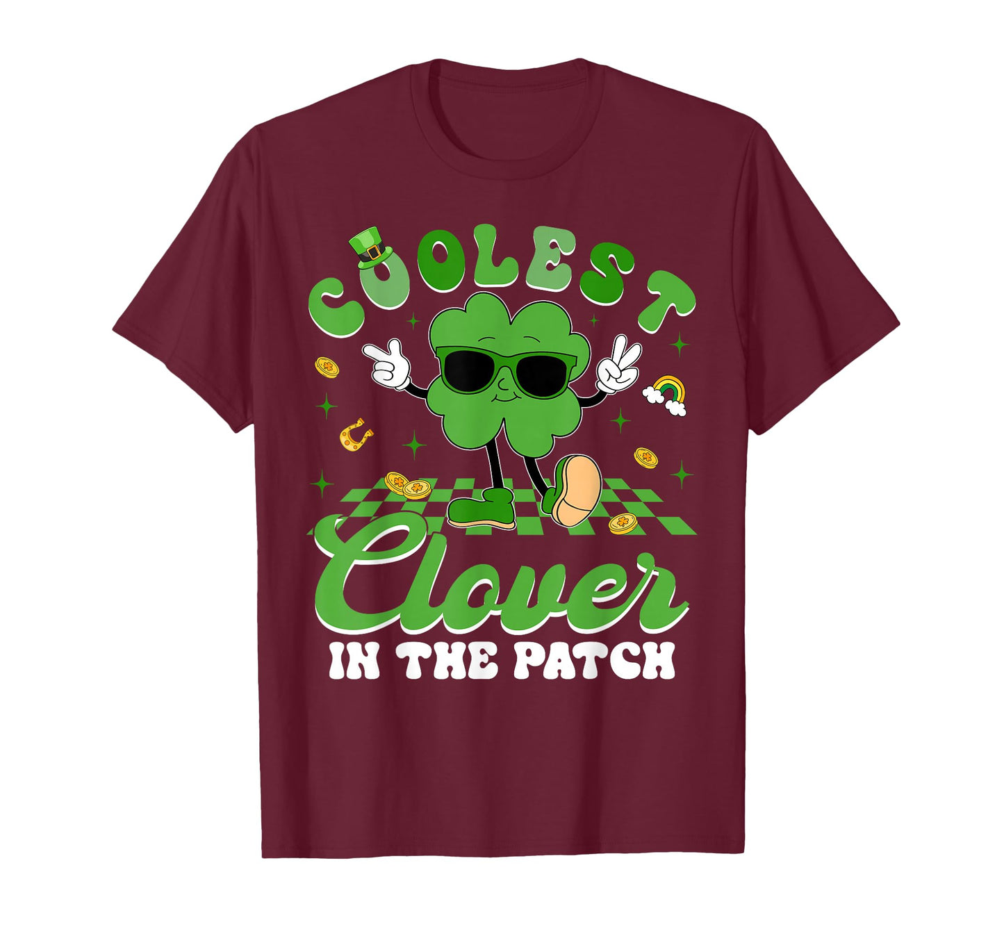 Coolest Clover in The Patch St Patricks Day Irish Boy Girl T-Shirt
