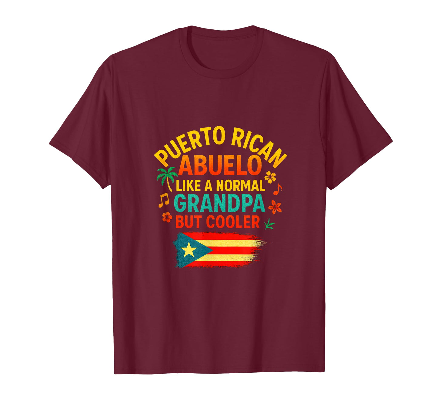 Puerto Rican Abuelo - Boricua Flag Pride Design T-Shirt