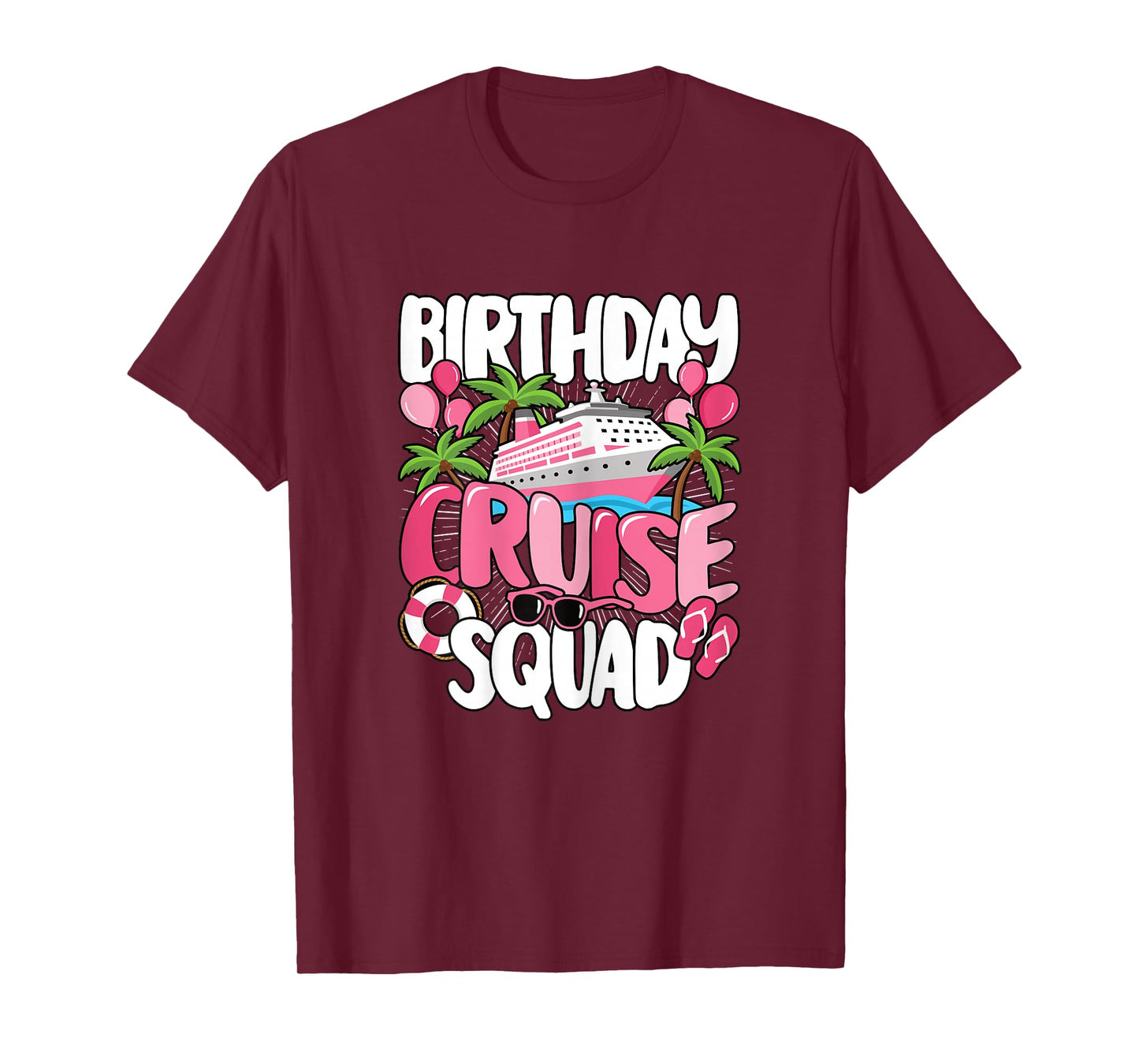 Birthday Cruise Squad Cute Sea Trip Women Girls Kids T-Shirt