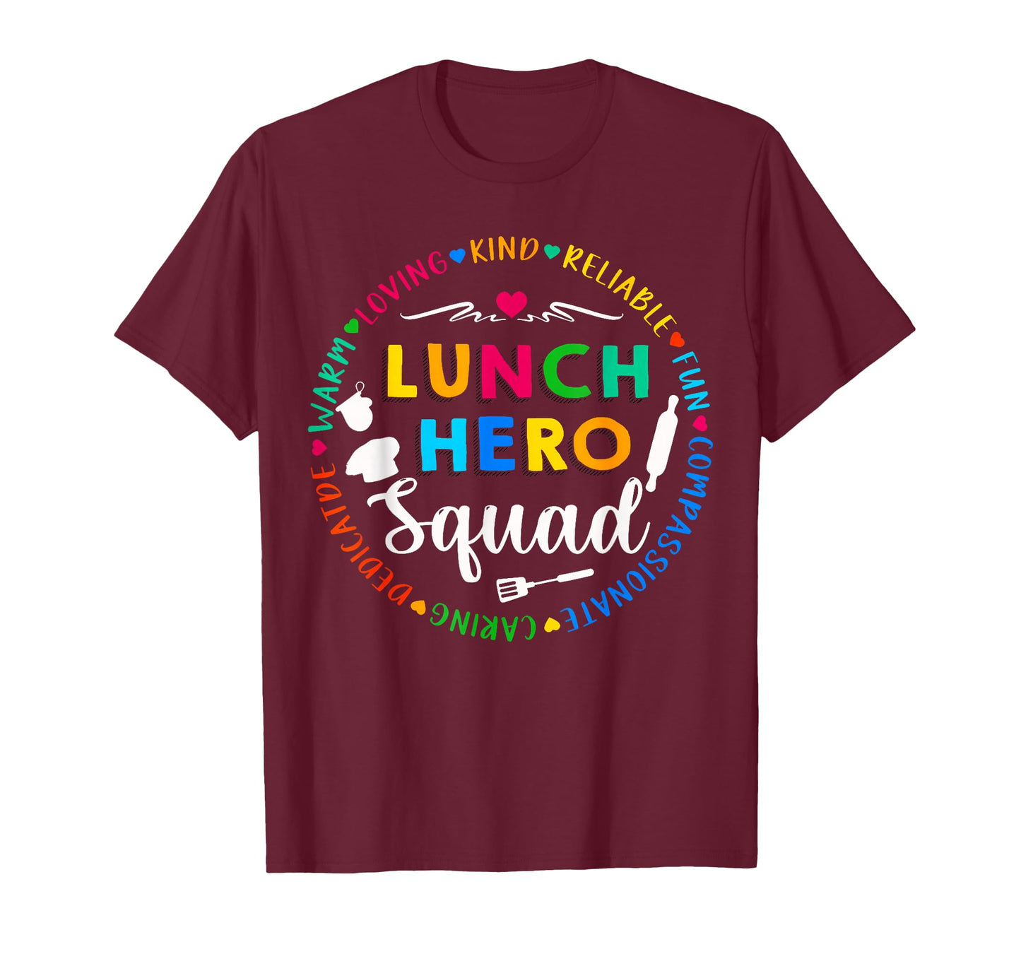 Lunch Hero Squad Funny Lunch Lady School Cafeteria Worker T-Shirt