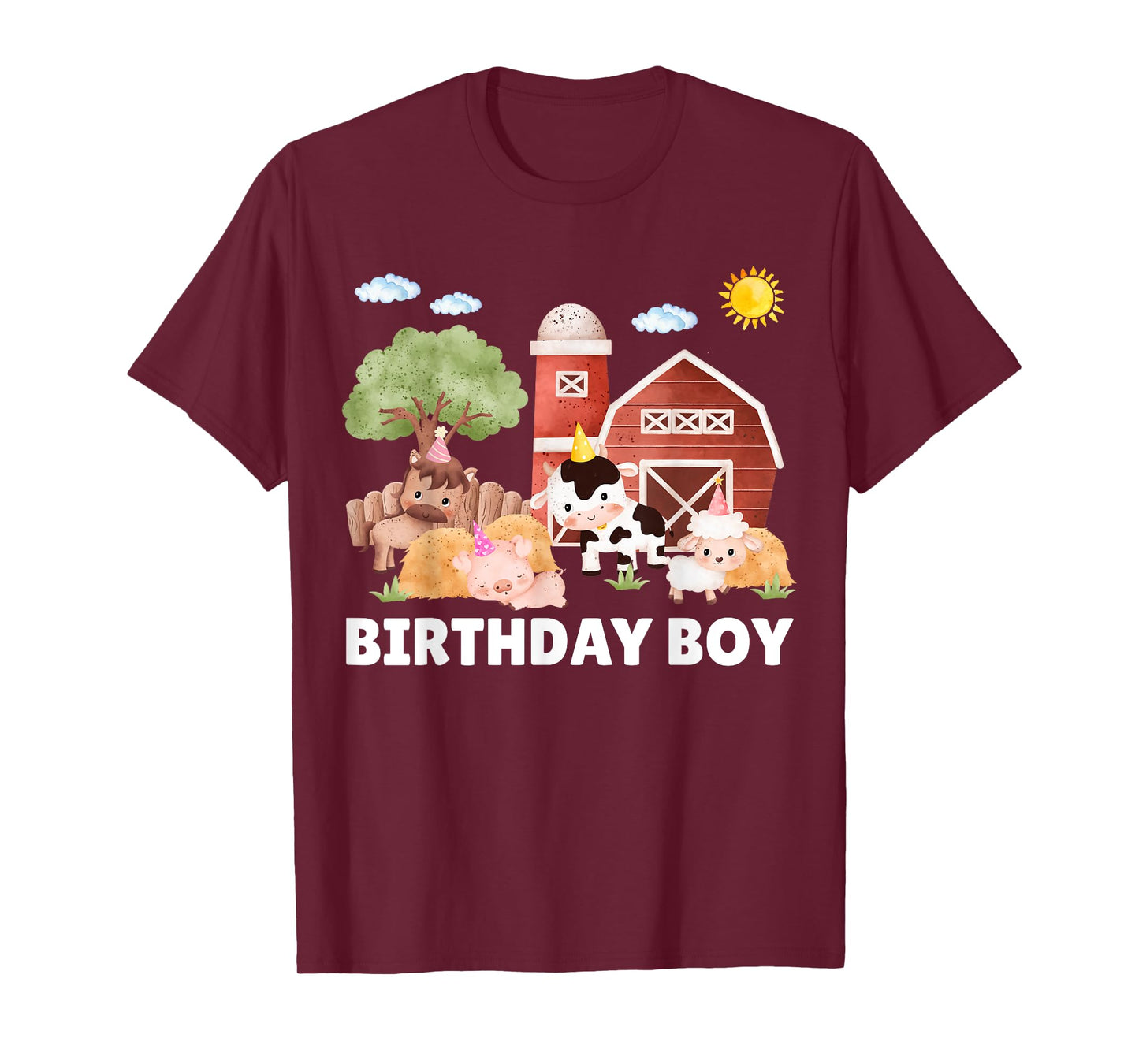 Birthday Boy Farm Animals Family Matching T-Shirt