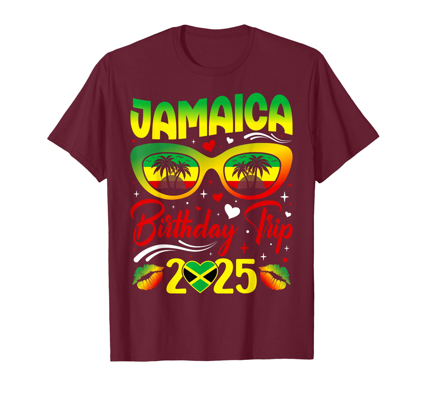 Jamaica Birthday Trip 2025 Funny Family Matching T-Shirt