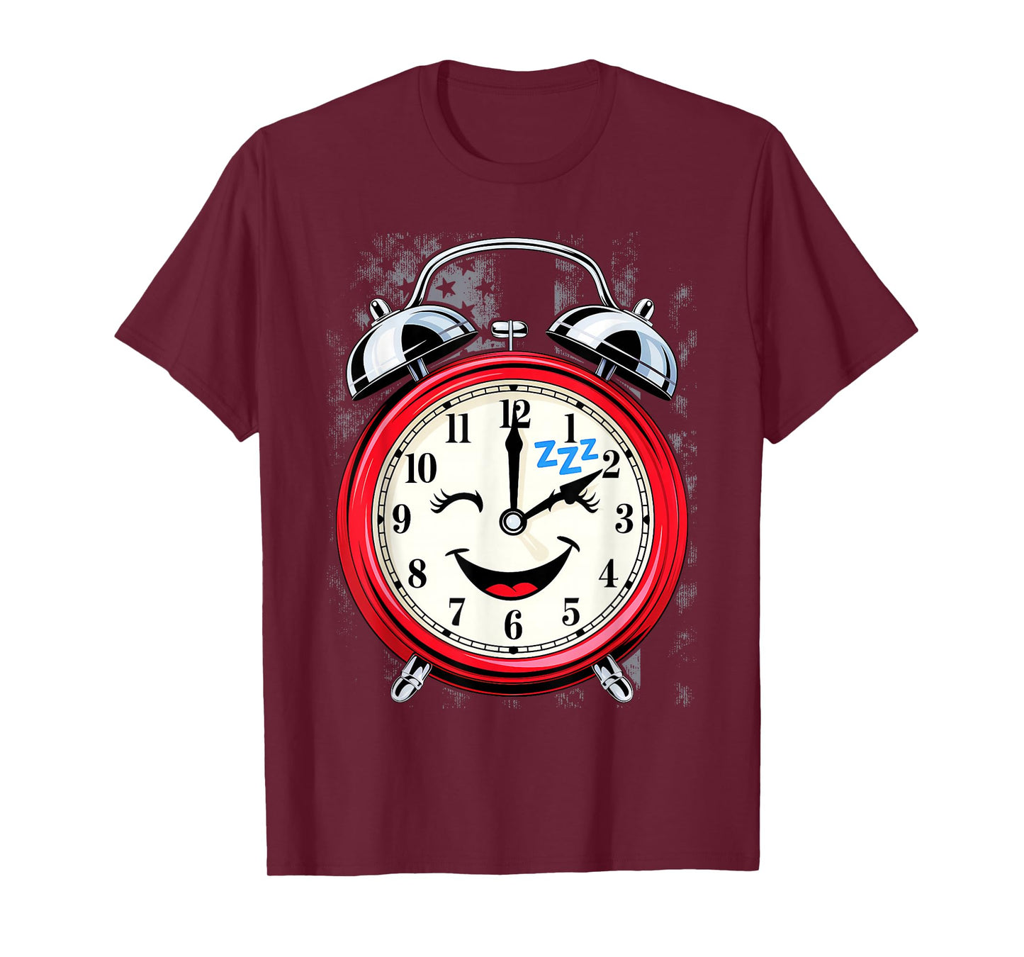 Alarm Clock Cute Face Vintage Sleeping Funny T-Shirt