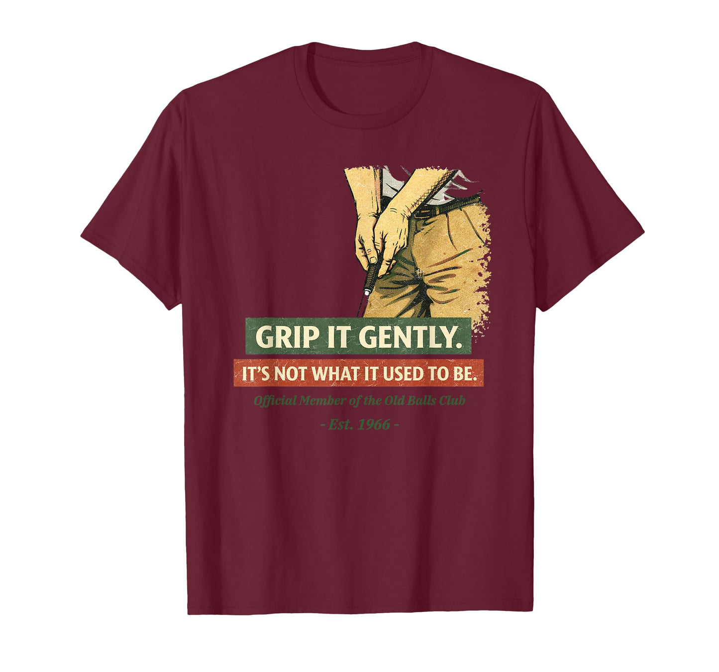 Funny Golf Humor Old Balls Club Est 1966 Vintage Design T-Shirt