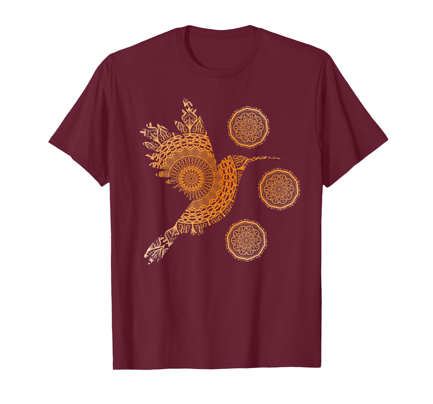 Sacred Mandala Hummingbird Nature Fractal Geometry T-Shirt