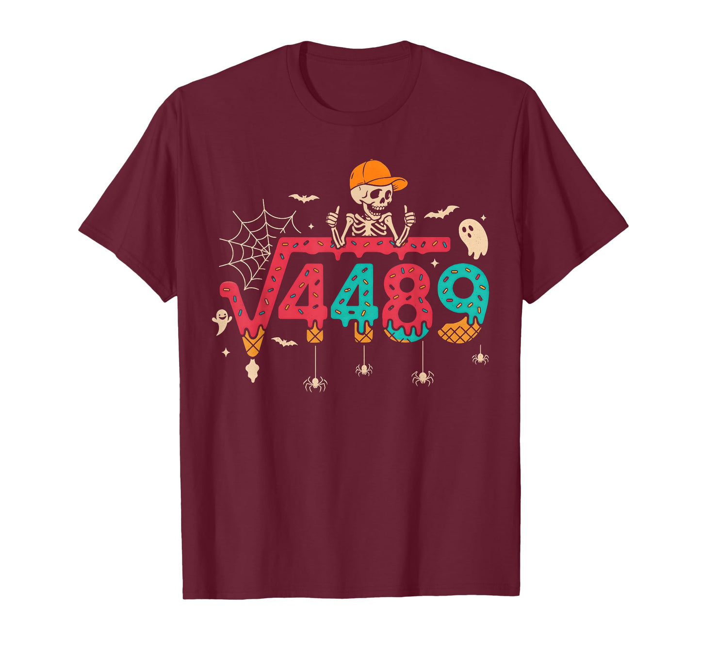 HUGvyn Square Root 4489 Math Teacher Funny 67 Meme Halloween T-Shirt