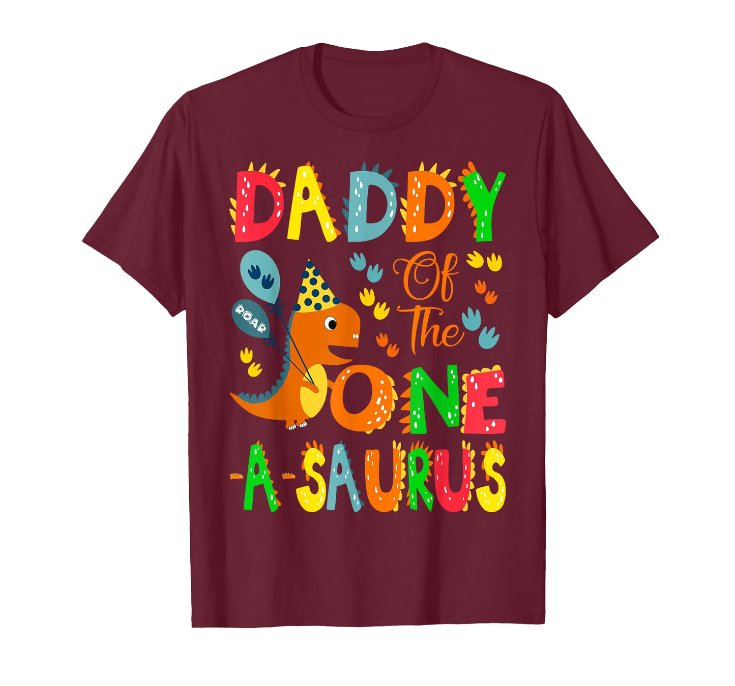 Daddy of The One-A-Saurus 1st Birthday Boy Dinosaur Lover T-Shirt