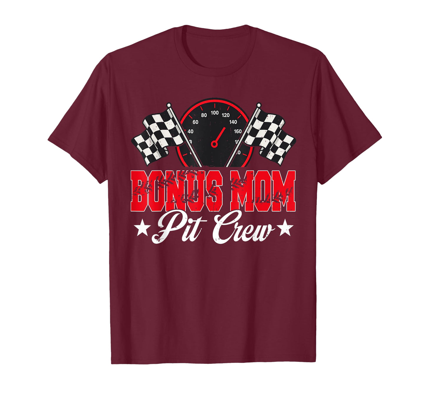 Race Car Birthday Party Racing Family Bonus Mom Pit Crew T-Shirt