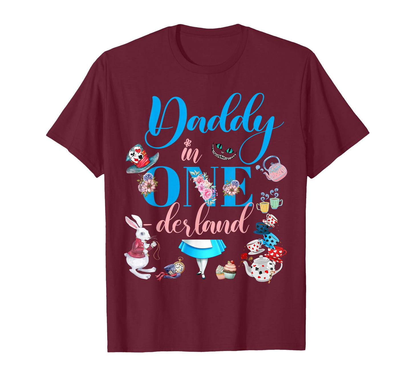 Alice in ONEderland Family Daddy Of The Birthday Girl T-Shirt