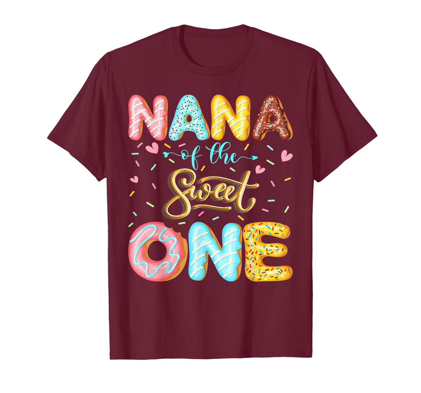 Nana of The Sweet One 1st Birthday Girl Donut Lover T-Shirt