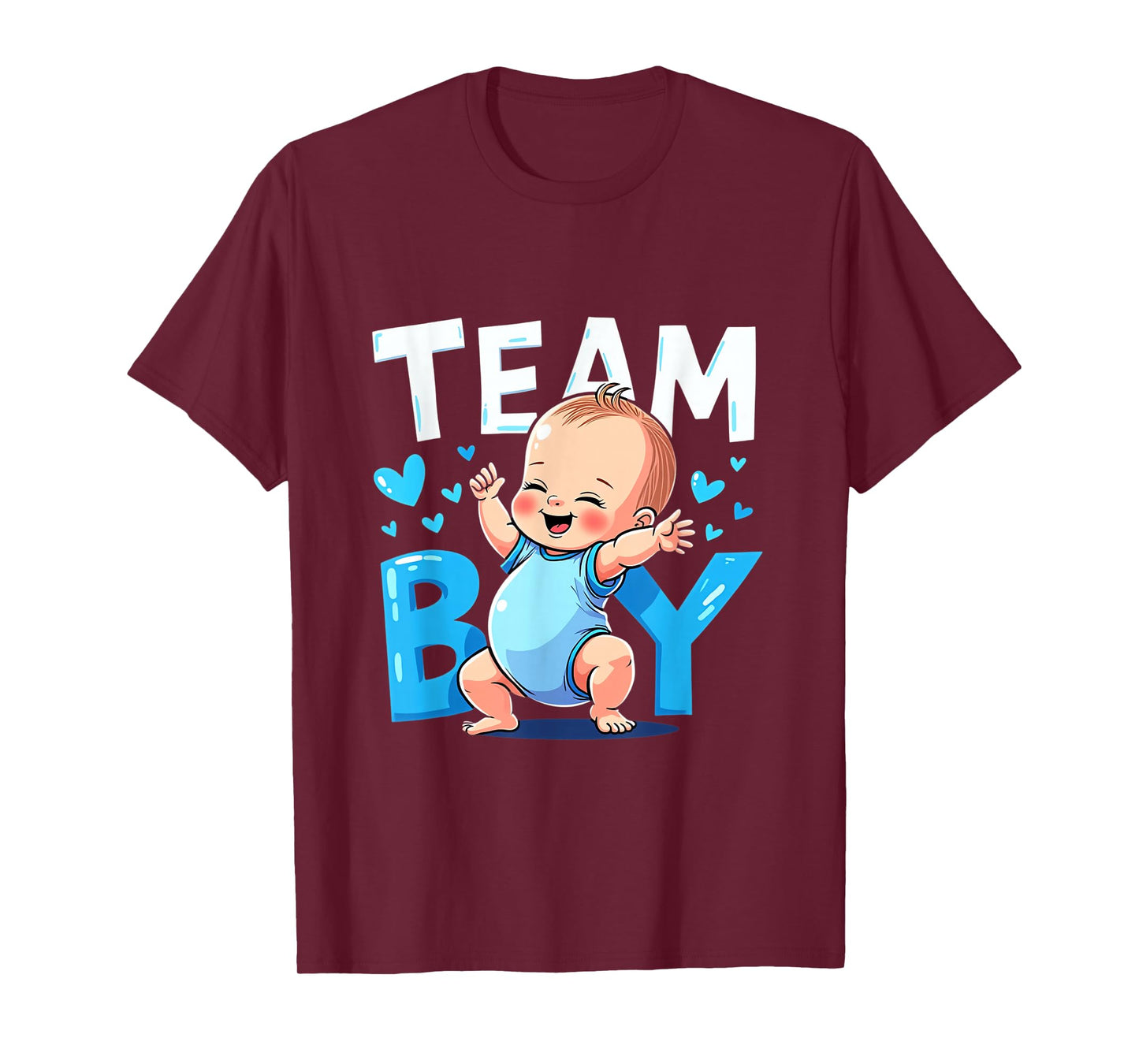 Team Boy Design Newborn Baby Boy Gender Reveal T-Shirt