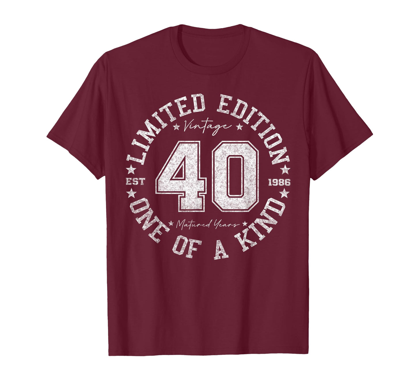 40 Year Old Gifts Vintage 1986 Limited Edition 40th Birthday T-Shirt
