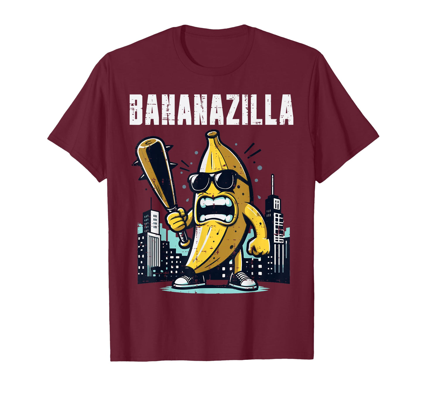Banana Monster Bananazilla Funny Fruit Meme Men Kids Women T-Shirt