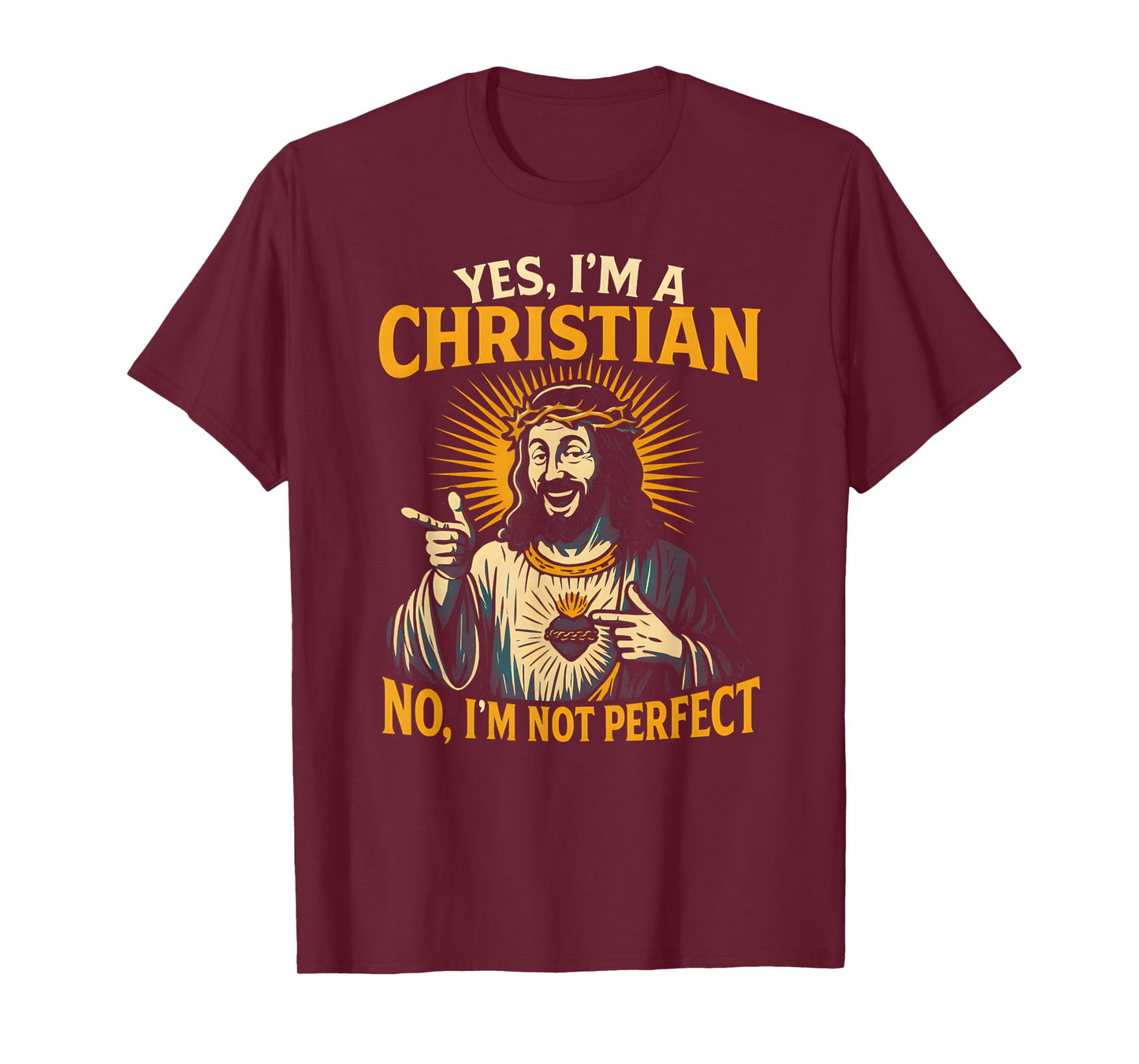 Christian Humor Not Perfect Cool Mens Religious Faith T-Shirt