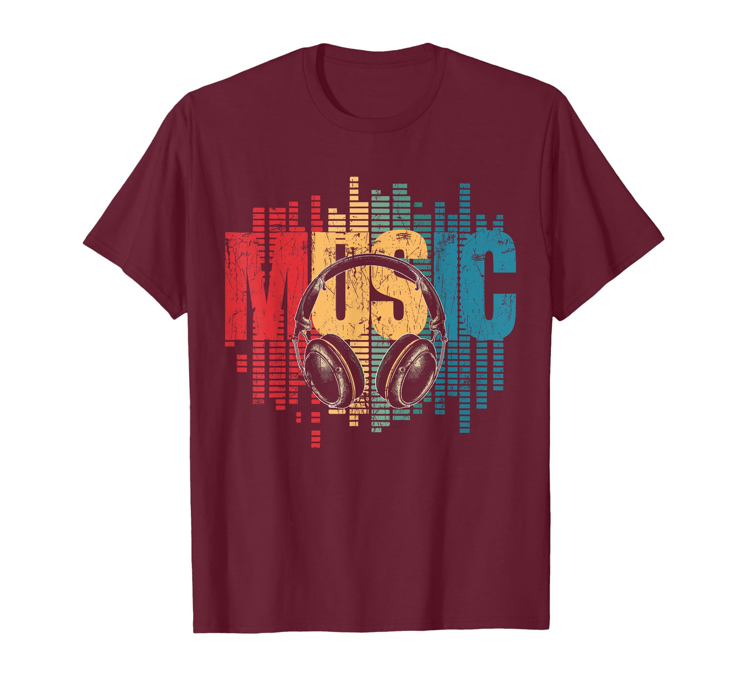 Electronic Music Lover DJ Vintage Headphones T-Shirt