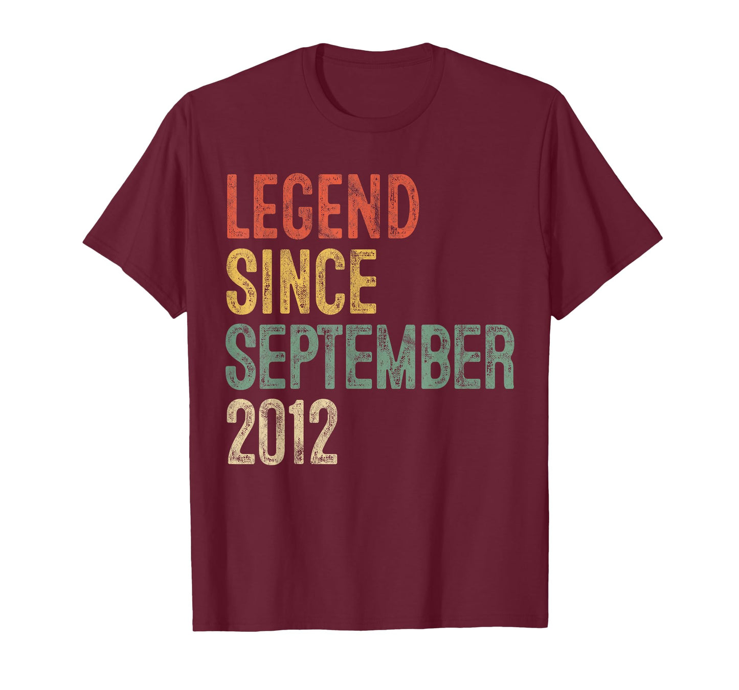 Legend 2012 13th Birthday Gifts for Boy Girl 13 Year Old T-Shirt