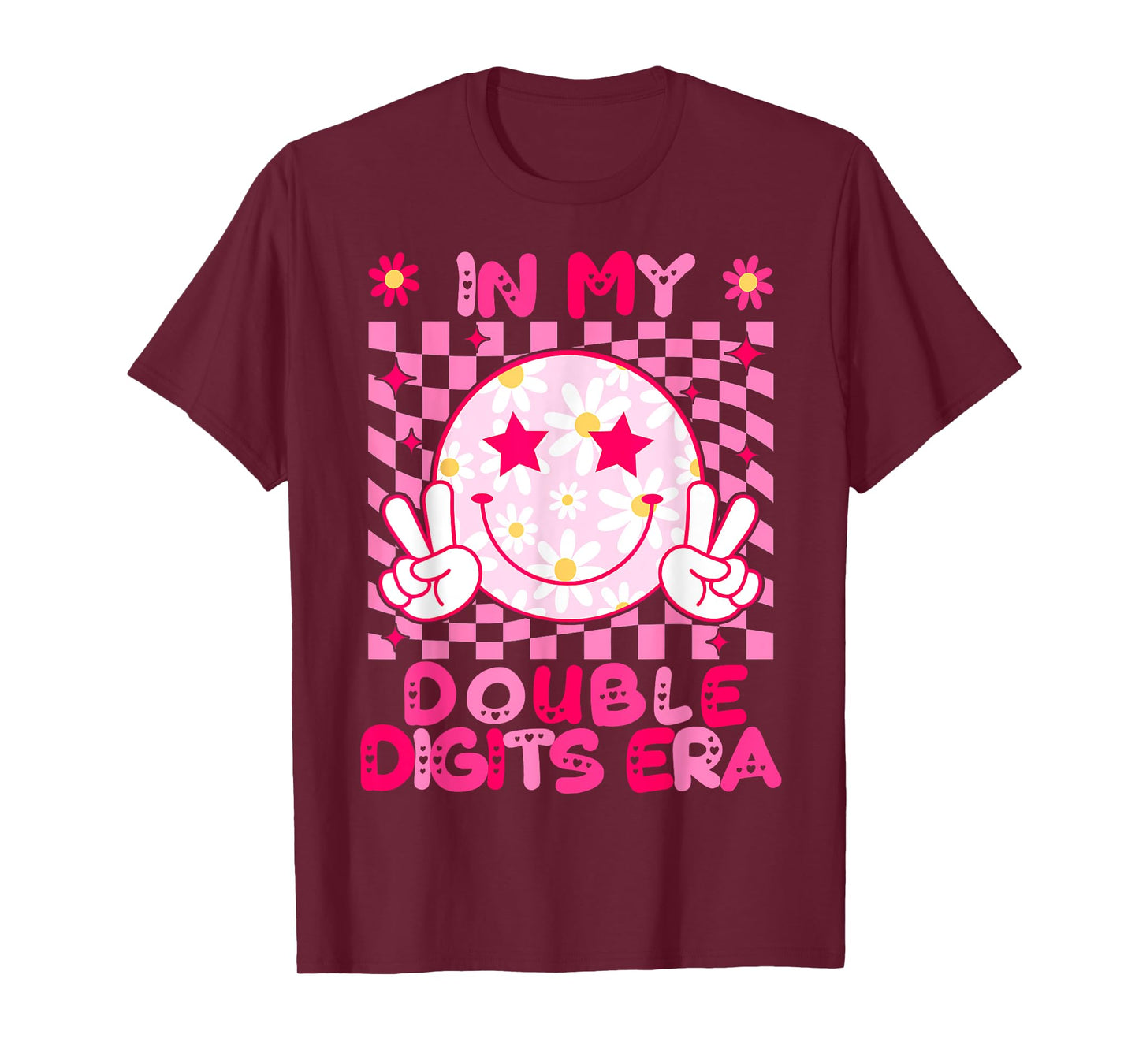 In My Double Digits Era Retro 10 Year Old 10th Birthday Girl T-Shirt