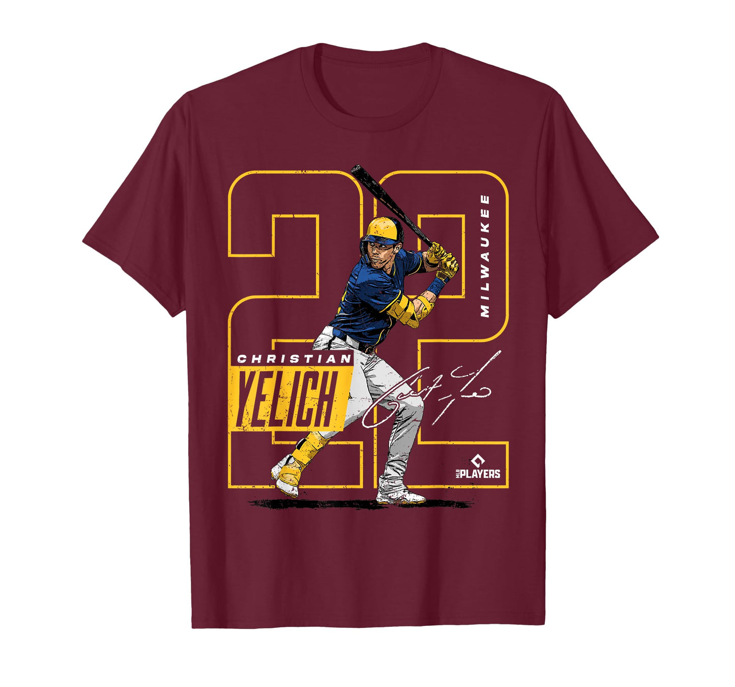 Christian Yelich | Milwaukee MLB Baseball Players| MLBCY201M T-Shirt