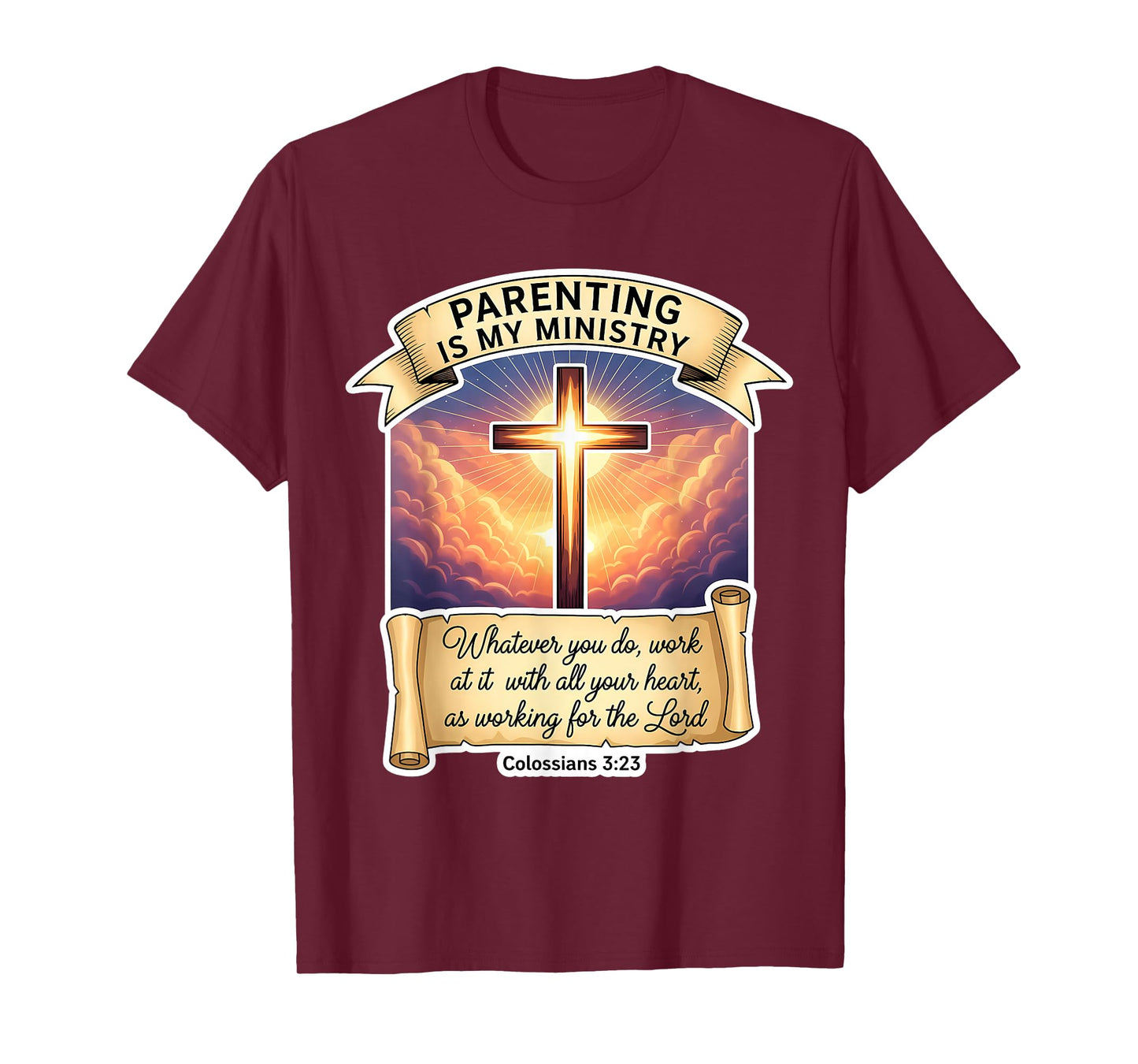 Christian Parenting is My Ministry Father's Day Dad Papa God T-Shirt
