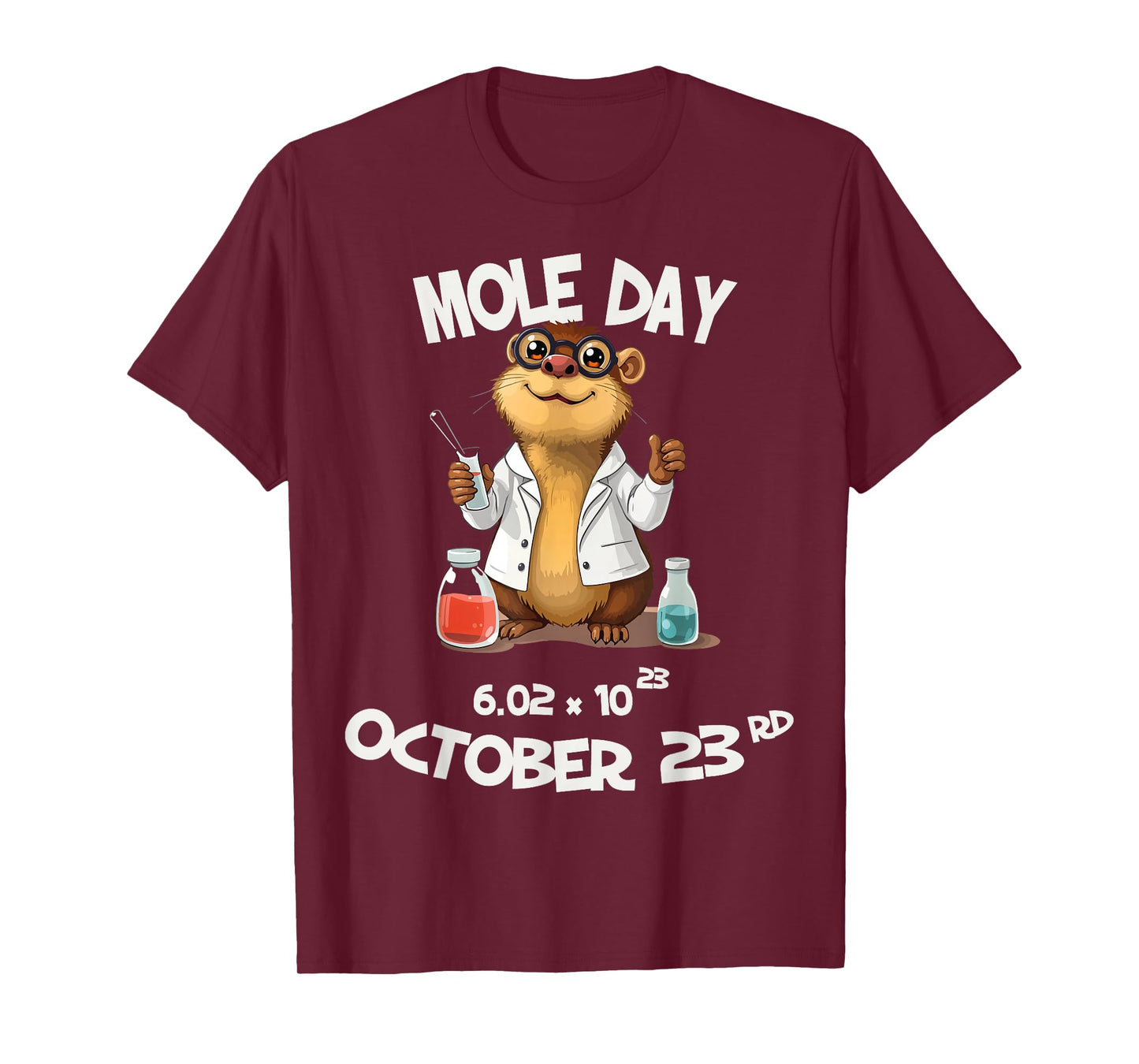 Funny Mole Day Avogadro's Number October 23rd T-Shirt