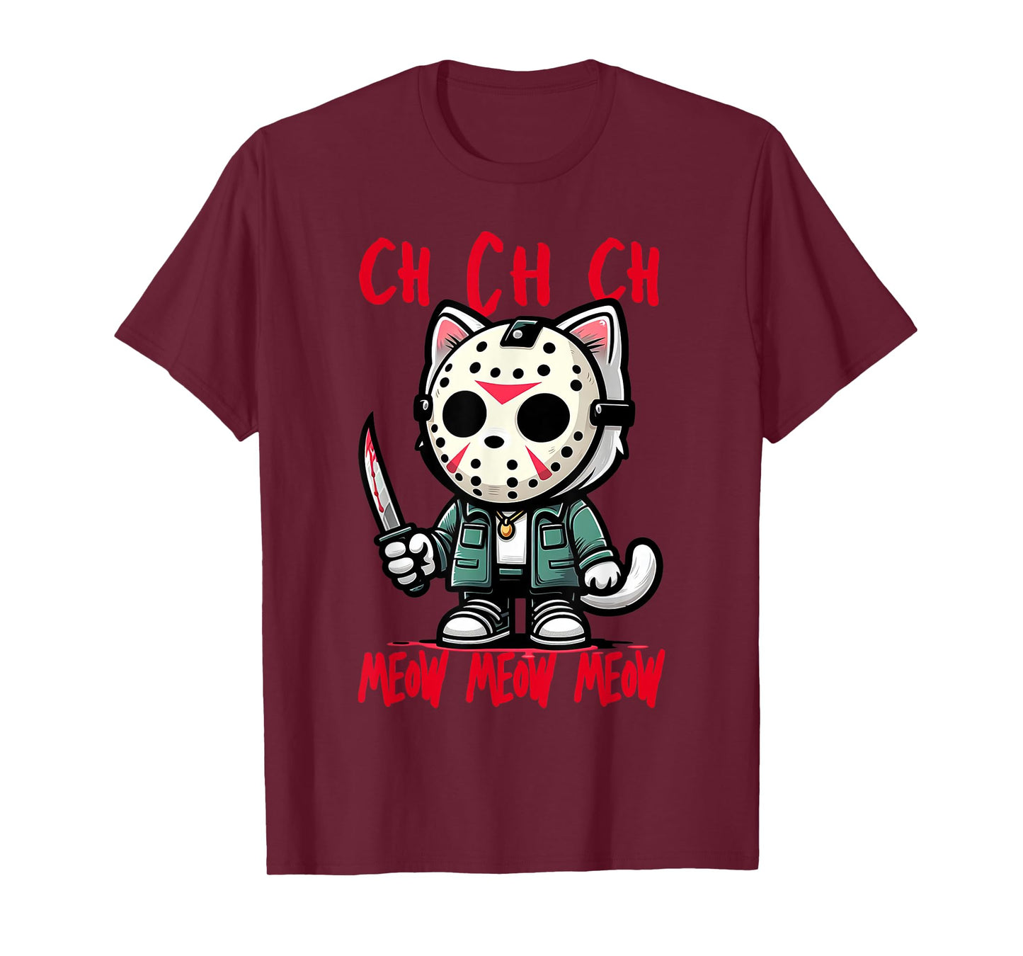 Ch Ch Ch Meow Meow Meow Friday Halloween Costume Funny Cat T-Shirt
