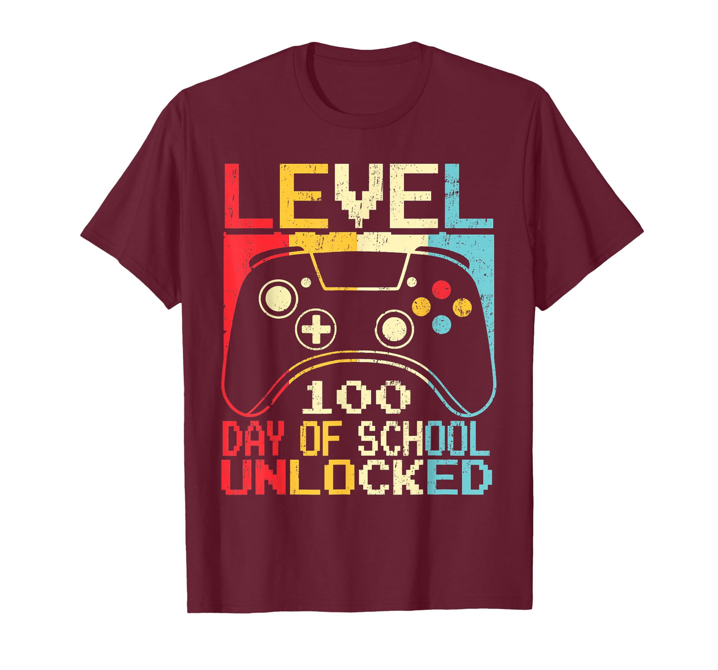 100 Days of School Boys 100th Day of School Level Unlocked T-Shirt