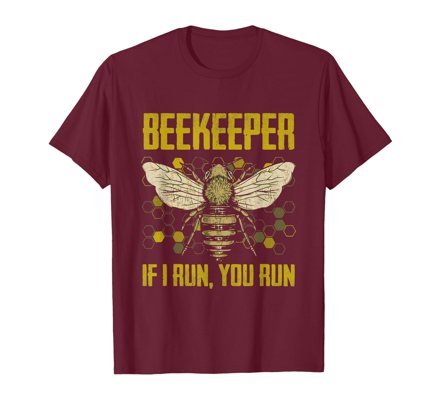 Beekeeping Men Vintage Bee Keeper Outfit If I Run You Run T-Shirt