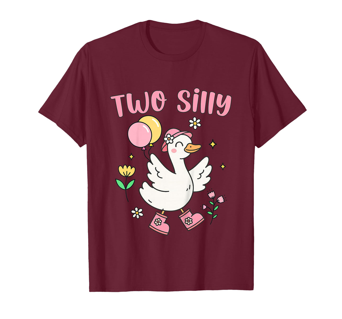 2nd Second Birthday Two Silly Goose Bday Toddler Girl T-Shirt