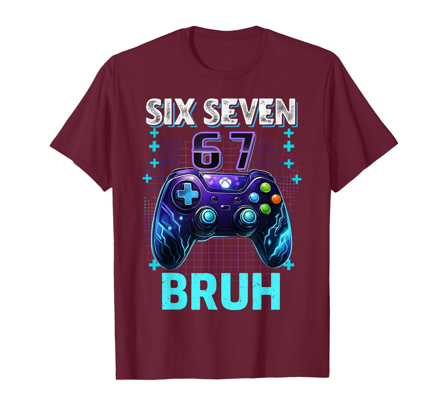 Funny Six Seven 67 Bruh Birthday Boy Gamer Gift for Boys Kid T-Shirt
