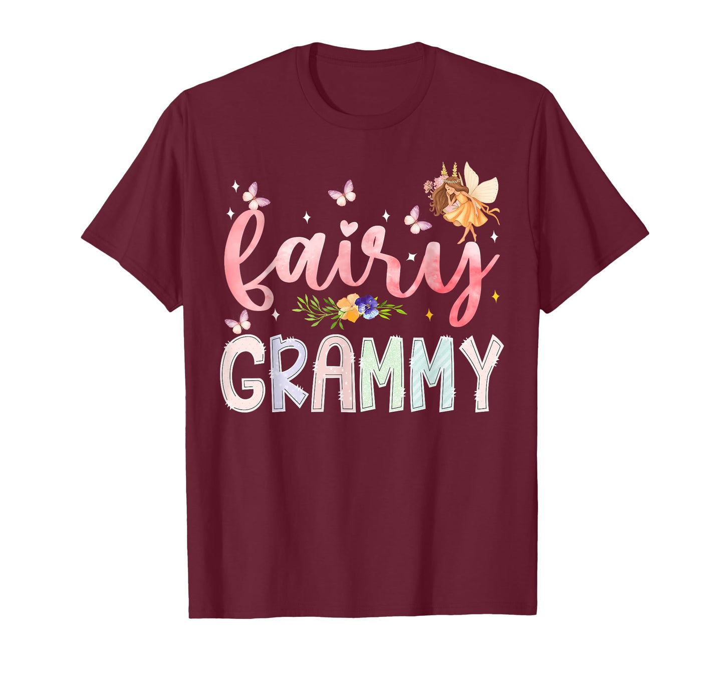 Fairy Grammy Magical Floral Birthday Girl Fairytale Family T-Shirt