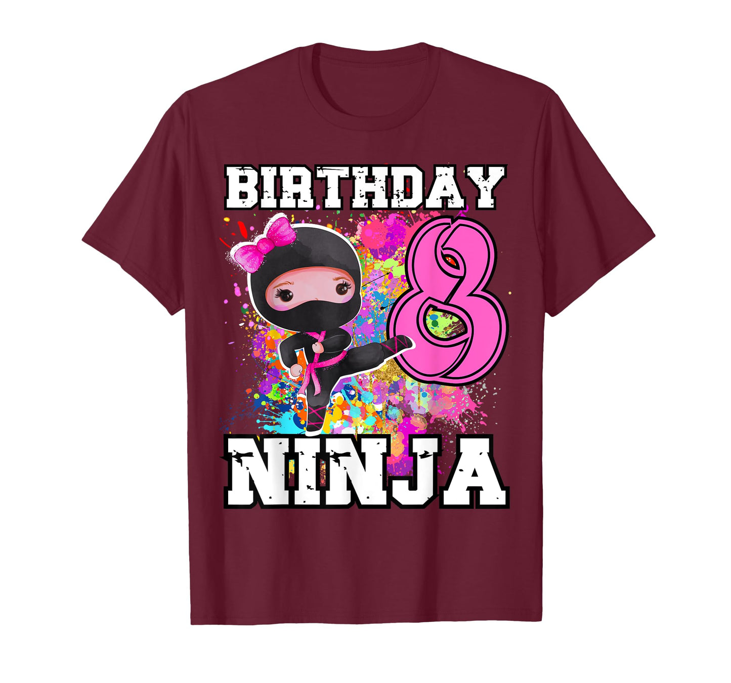 Birthday Ninja 8 year old Funny Ninja Party Birthday T-Shirt