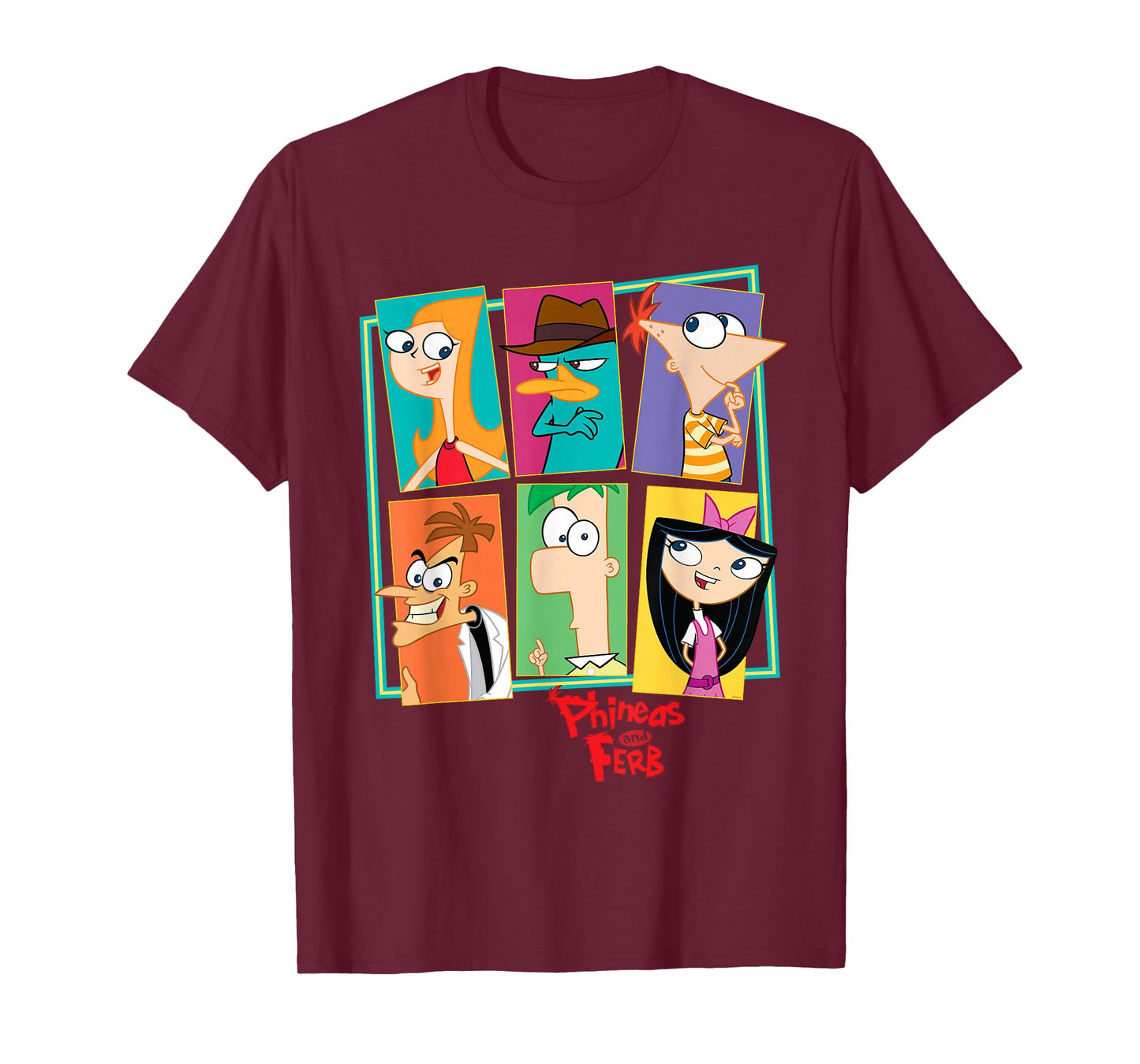 Disney Phineas and Ferb Character Collage T-Shirt